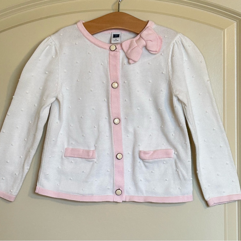 Sz3 Janie and Jack Swiss Dot Cardigan